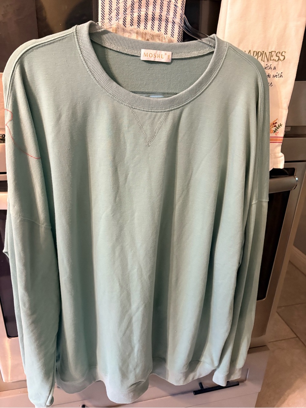 Light Teal Women's Crewneck Sweater